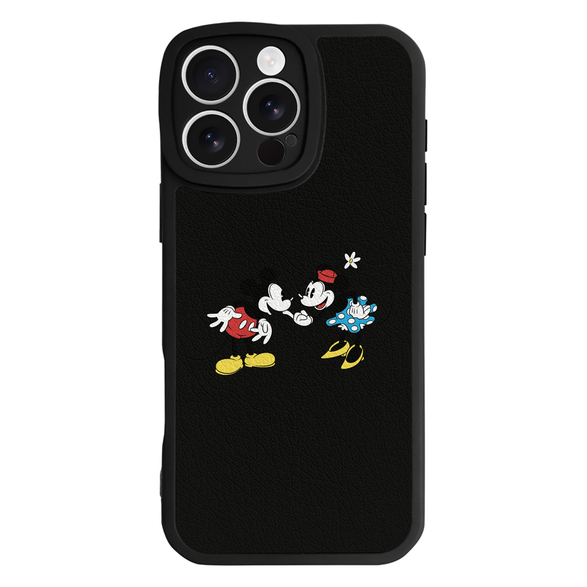 （画像用） ミッキーマウス Mickey Mouse 【iPhone 16シリーズ対応】シリコンスマホケース（レザー調） 材質：シリコン